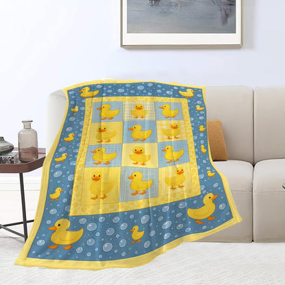 Fun Tropical Pineapple-Themed Fleece Throw Blanket