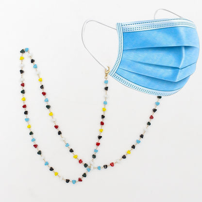 Heart Shaped Beaded Eyewear Chain Acalora