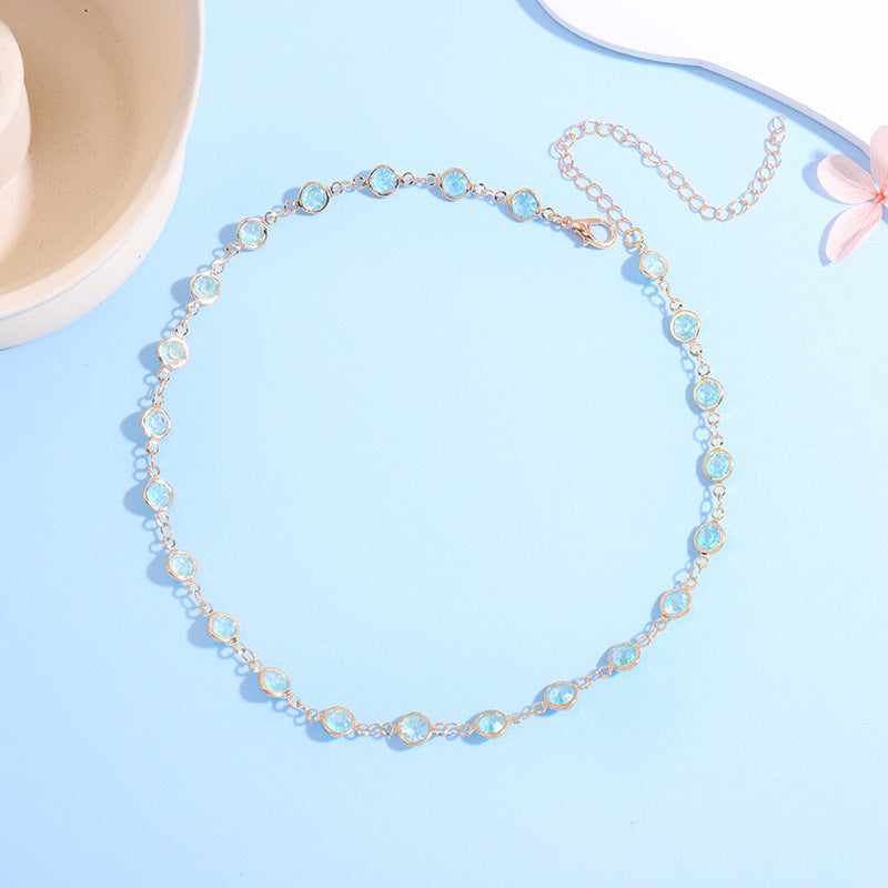 Sparkling Crystal Choker Necklace Acalora