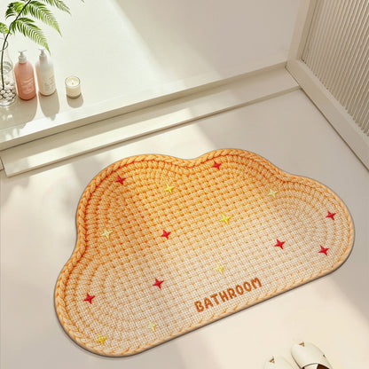 Heart-Patterned Bathroom Mat