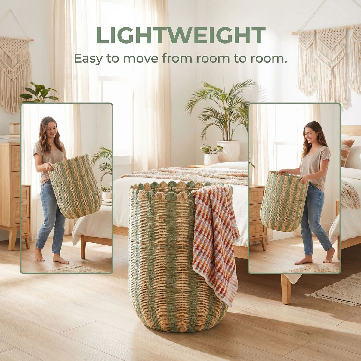 Decorative Woven Floor Basket Acalora