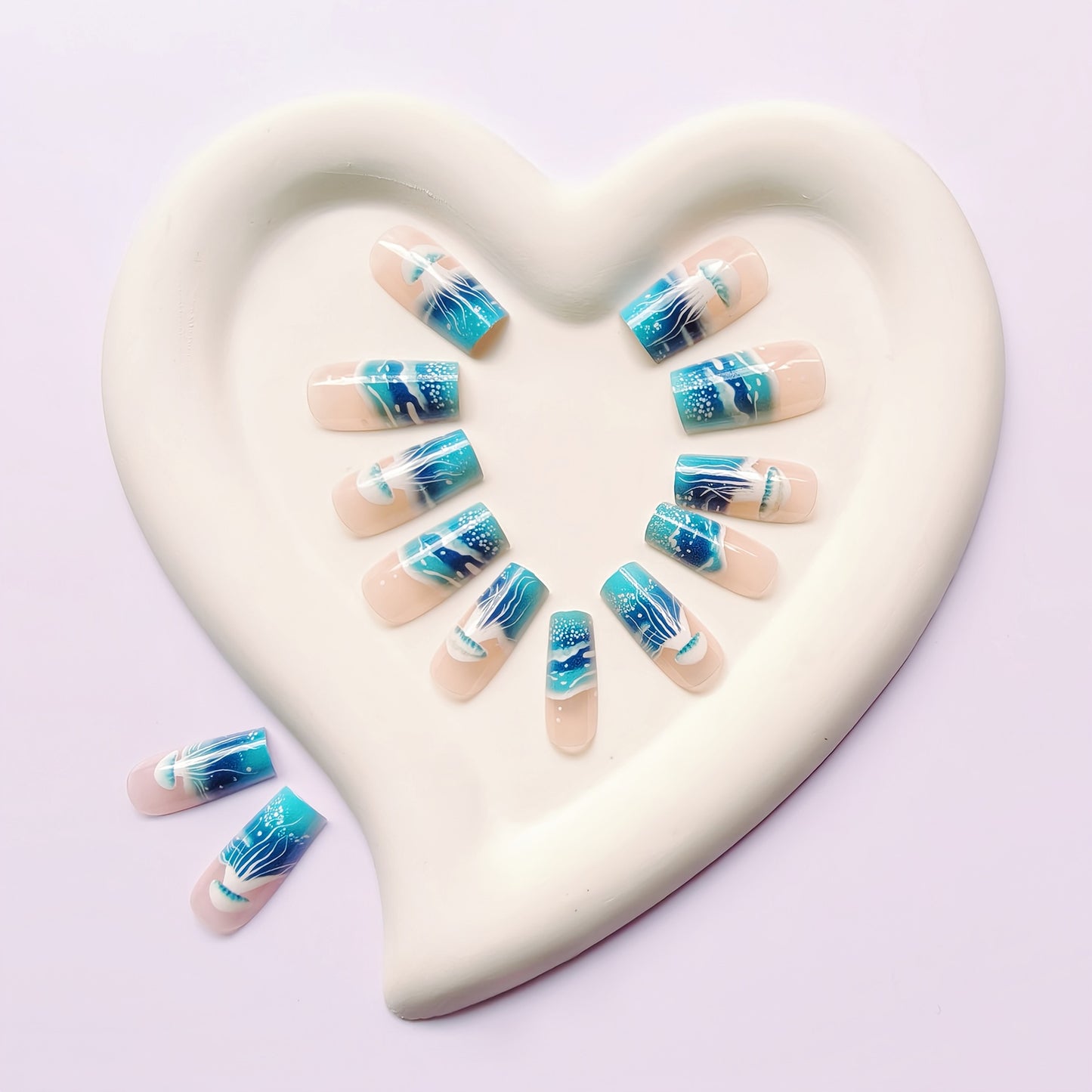 Underwater-Themed Nail Art Set Acalora