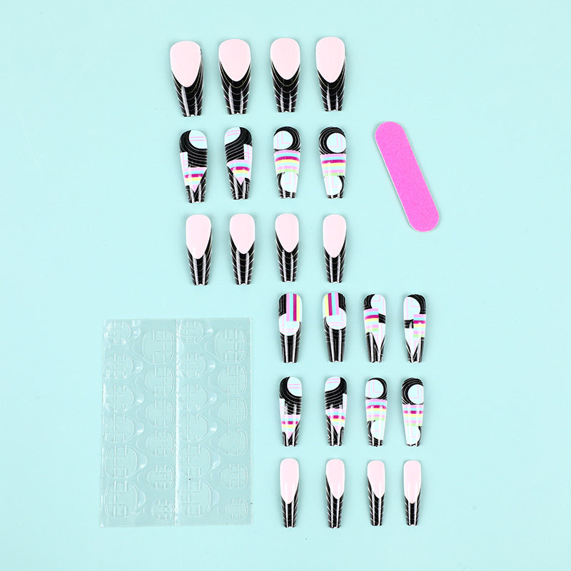 Creative artificial nails with modern graphic designs Acalora