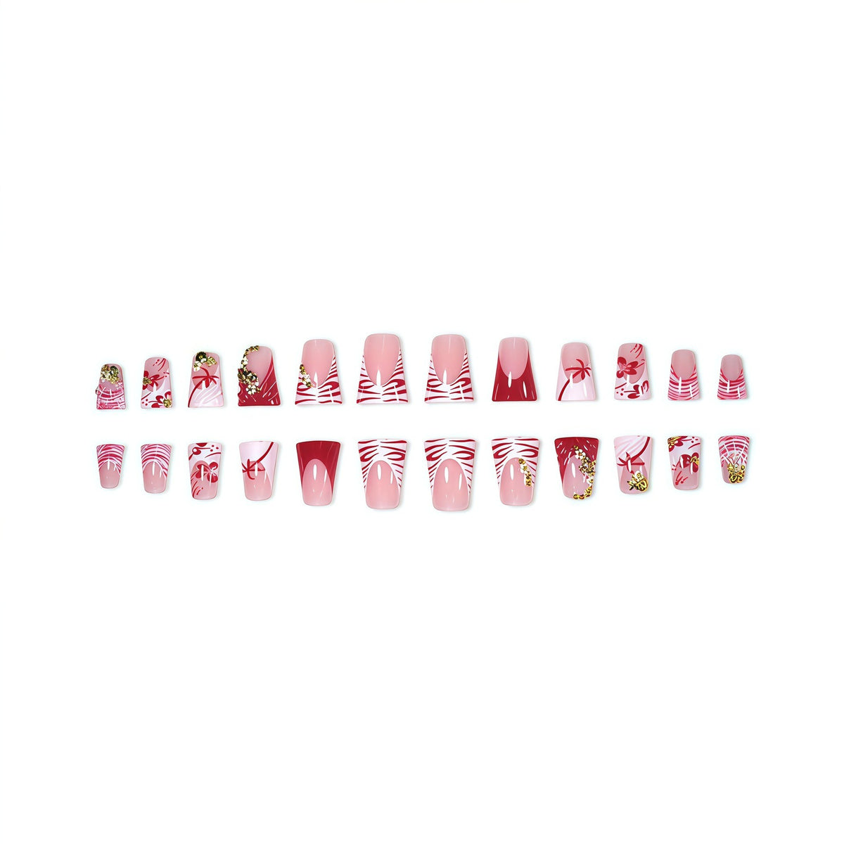 Elegant Floral Nail Art Extensions Acalora