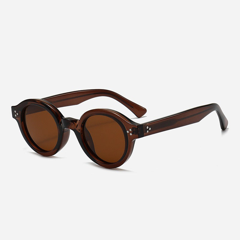 Women's Fashionable Round Sunglasses with Stylish Accents Karnz