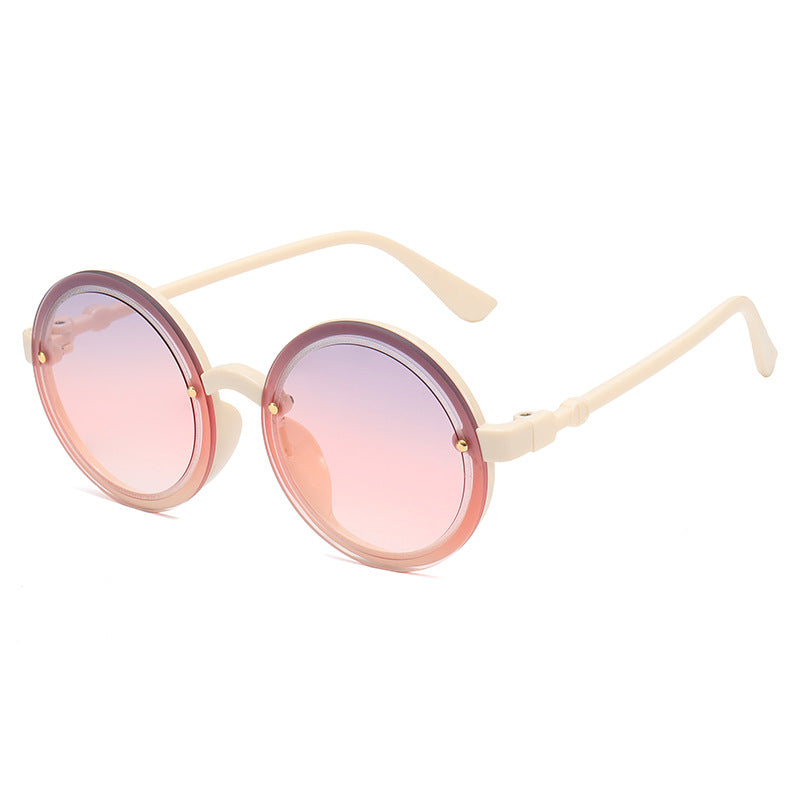 Women's Round Sunglasses with Transparent Frame Skanto
