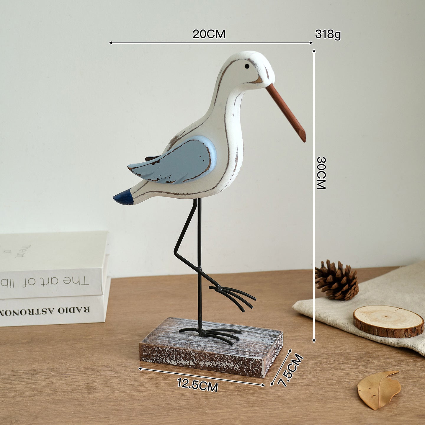 Decorative Stork Statue Accent