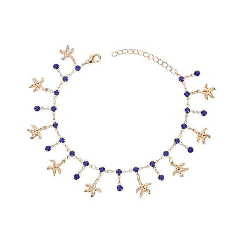 Starfish Charm Anklet Acalora