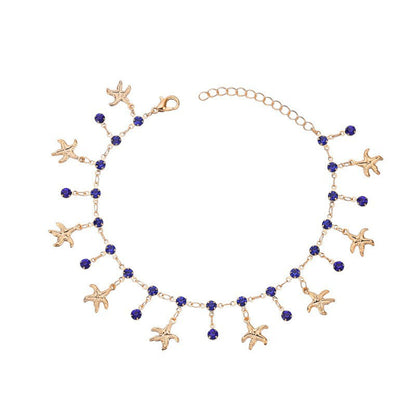 Starfish Charm Anklet Acalora