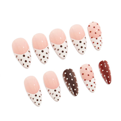 Creative Art Nails in Modern Polka Dot Design Acalora