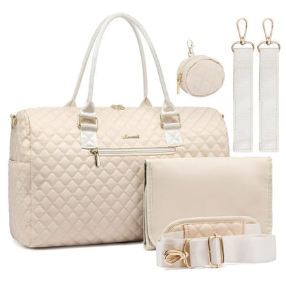 Sophisticated Quilted Travel Tote Set Acalora