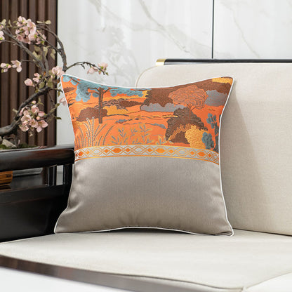 Embroidered Decorative Throw Pillow