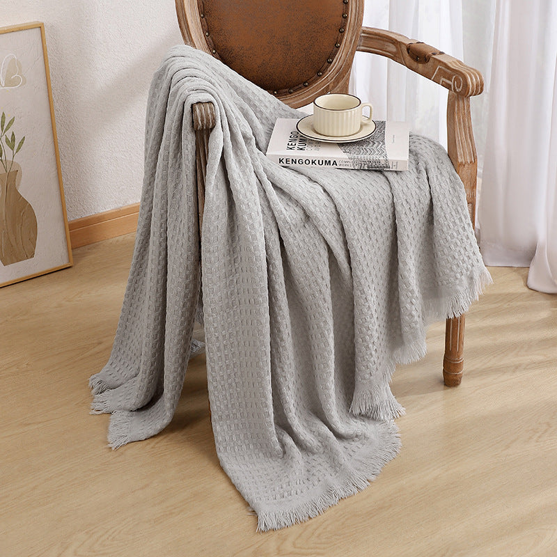 Luxurious Textured Knit Throw Blanket