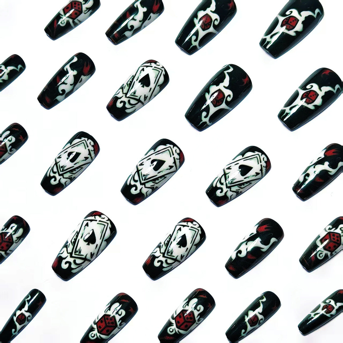 Artistic Playing Card Nail Art Acalora