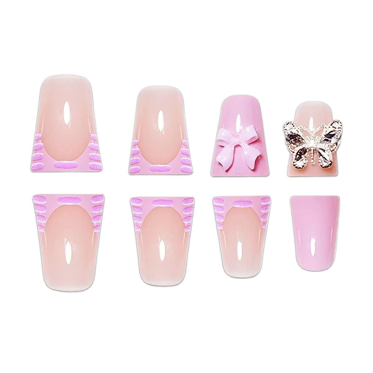 3D Floral Press-On Nail Art Set Acalora
