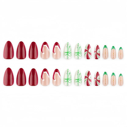 Artificial nails in festive Christmas design Acalora 1788232693