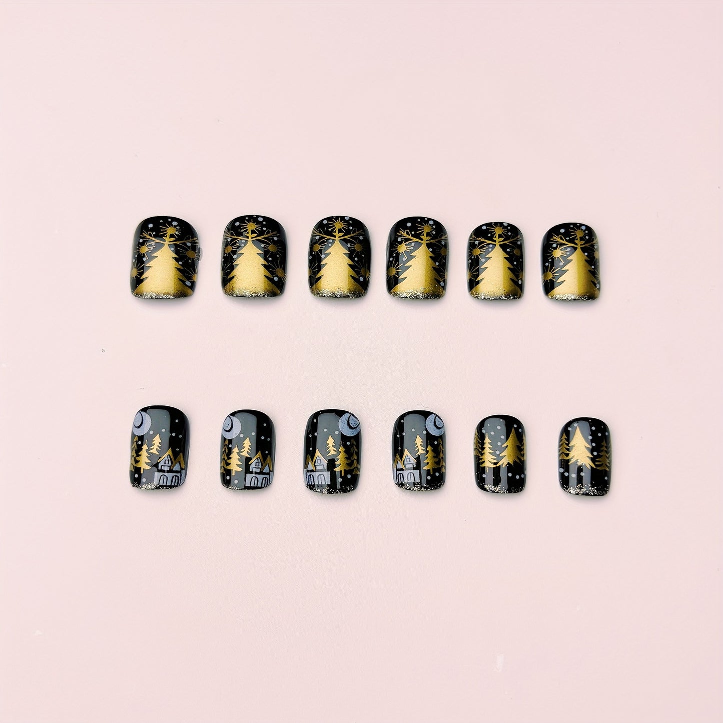 Festive Winter Pattern Nail Art Acalora