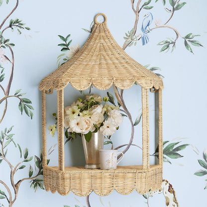 Playful Flower Plate Made of Wicker Acalora