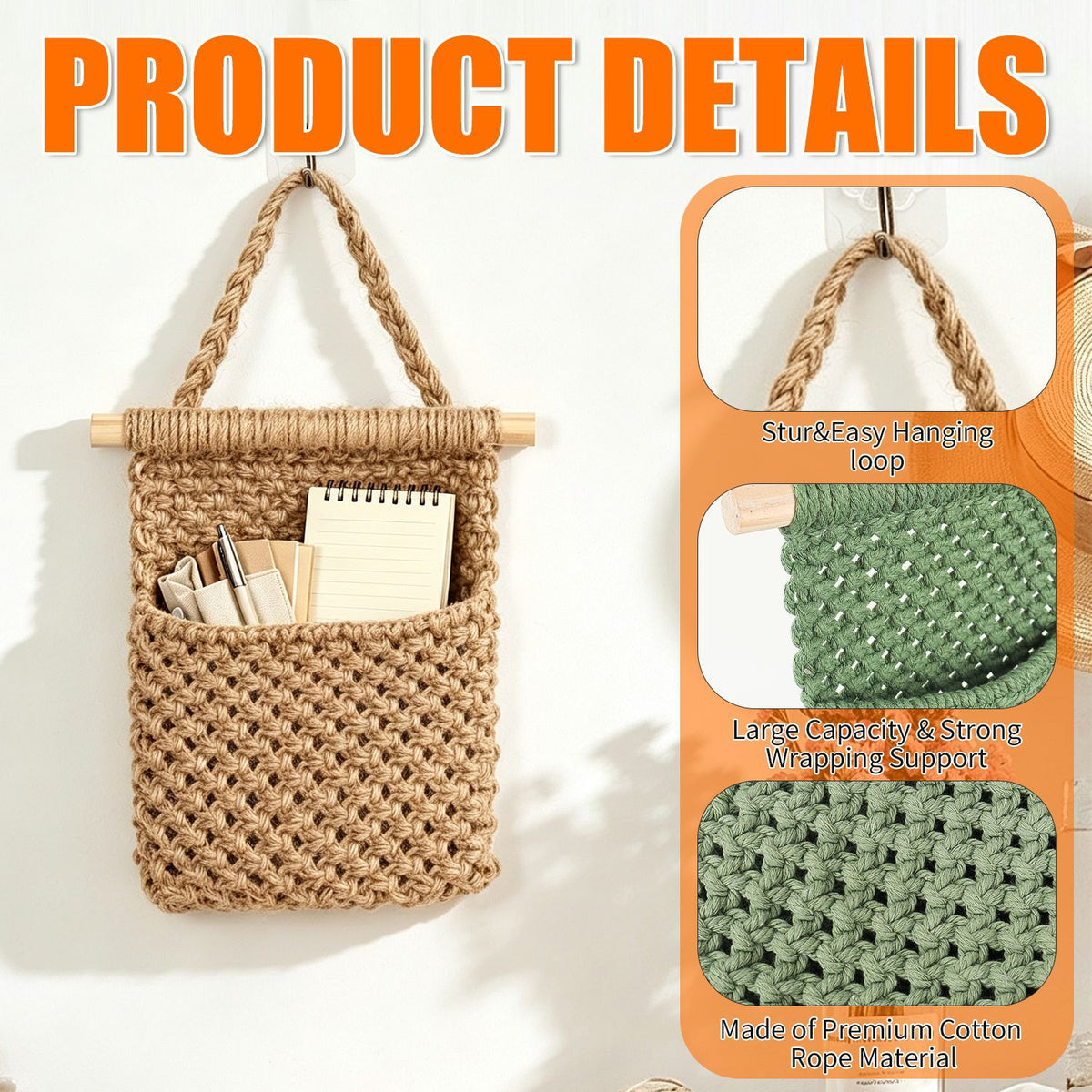 Macrame Wall Organizer Acalora