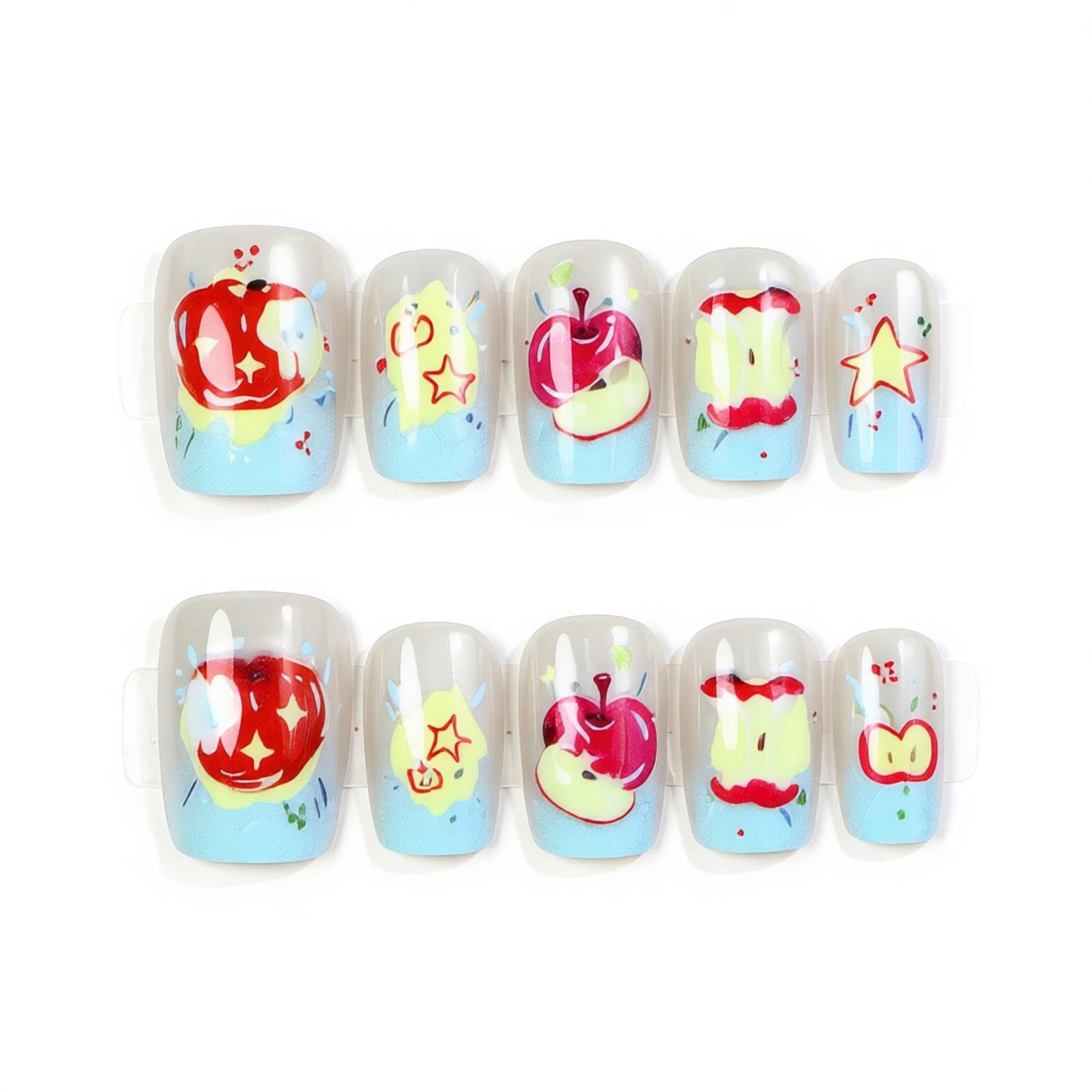 Whimsical Fruit-Themed Press-On Nail Art Set Acalora