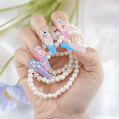 Glamorous Designer Press-On Nail Art Set Acalora