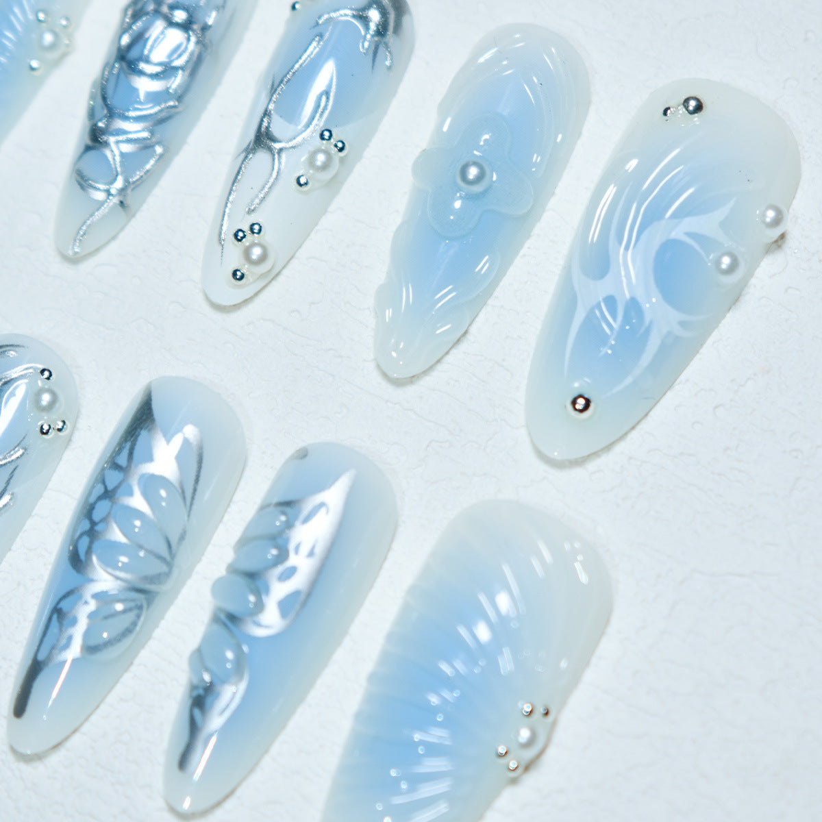 Artistic 3D Acrylic Nail Design Acalora