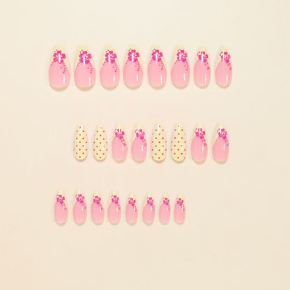 Elegant Floral Stiletto Nail Art Tips Acalora