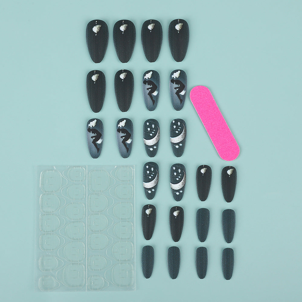 Artificial nails in moon and star design Acalora