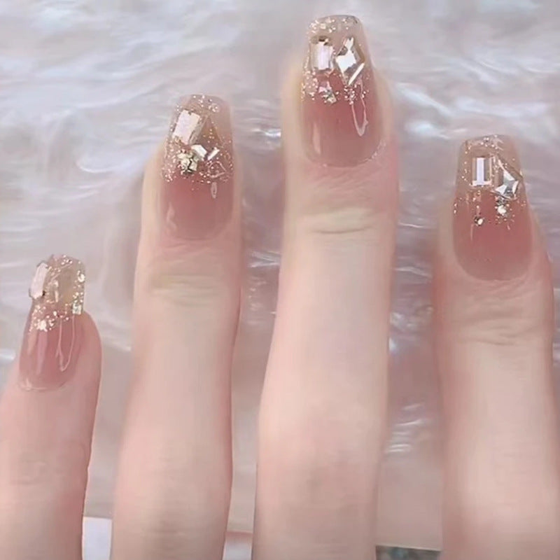 Artificial nails with glamorous glitter accents Acalora