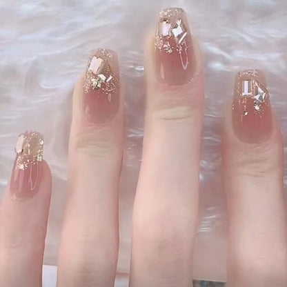 Artificial nails with glamorous glitter accents Acalora