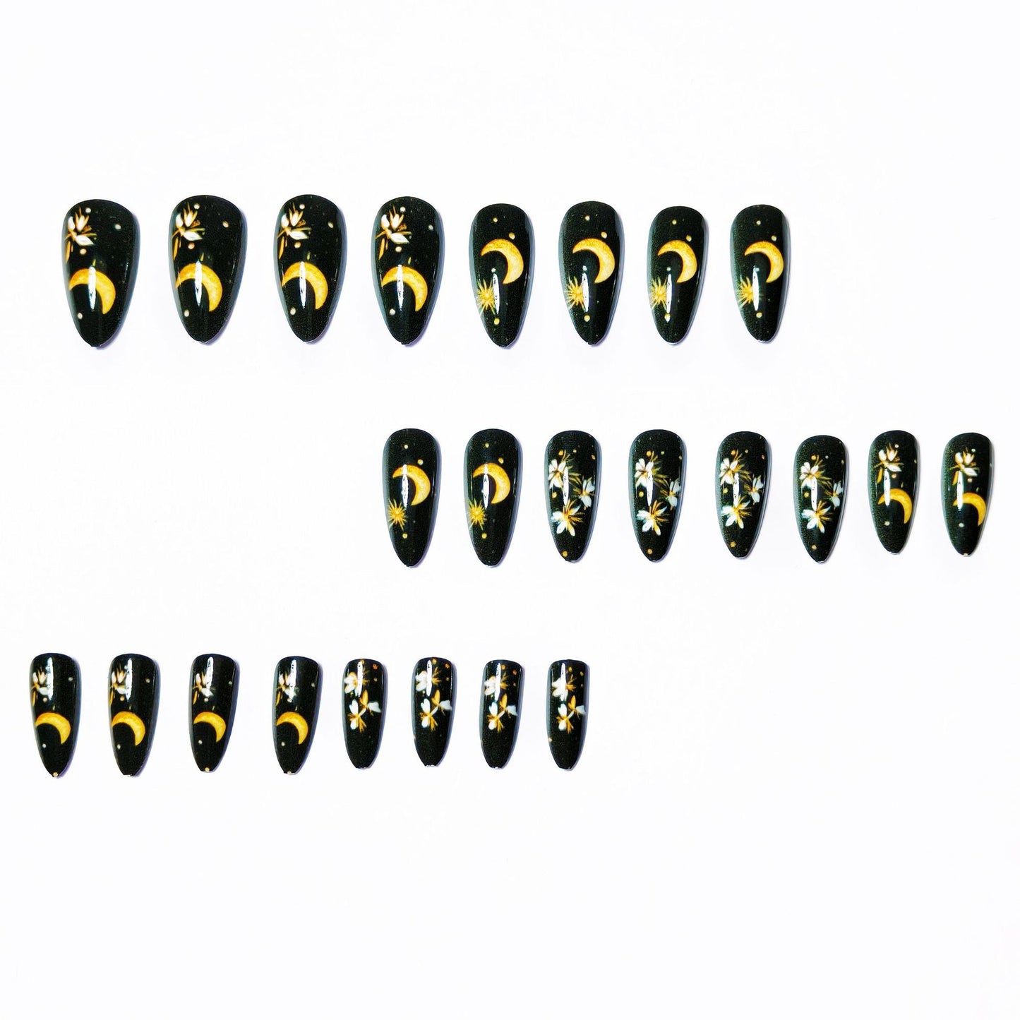 Celestial Floral Nail Art Acalora