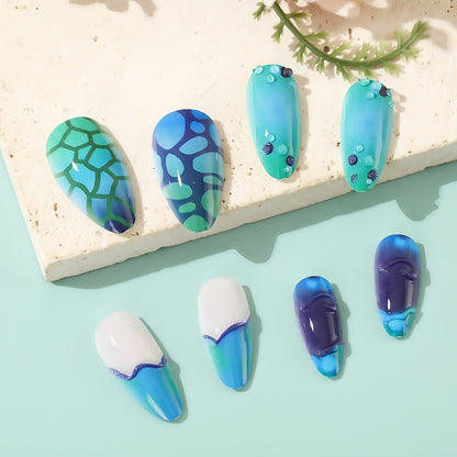 Mermaid Style Artificial Nails Acalora