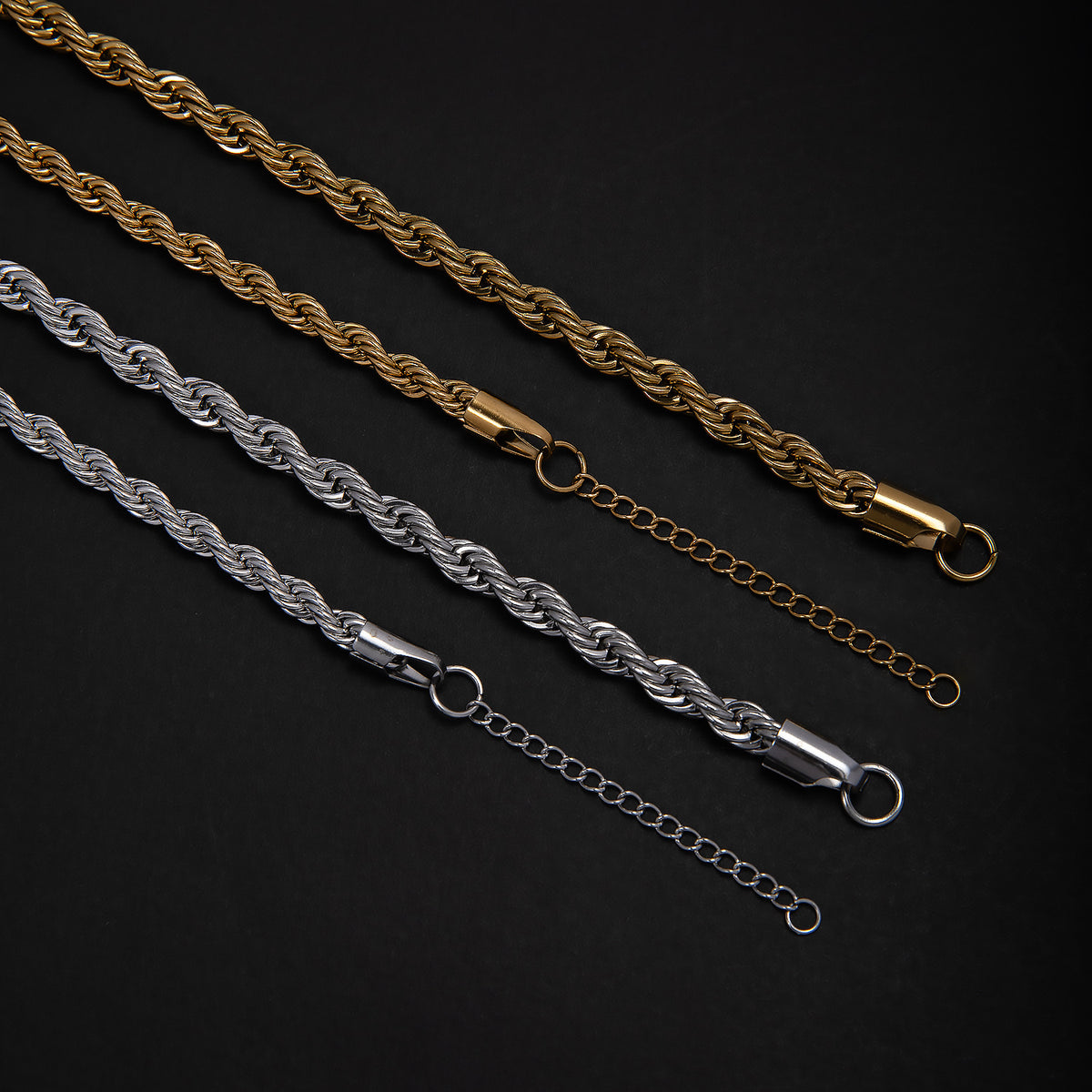 Braided Rope Chain Jewelry Set Acalora