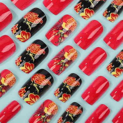 Artistic Nail Tips in Floral Design Acalora