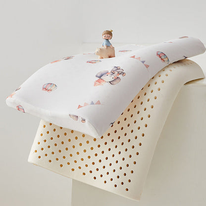 Children's sleeping pillow with hypoallergenic cover and cute vehicle motif Bowlift