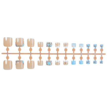 Decorative Press-On Nail Art Set with Sparkling Accents Acalora