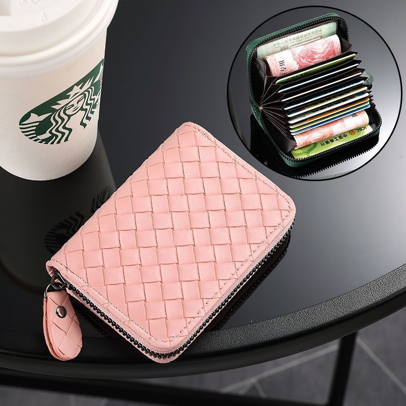 Compact Woven Zippered Card Holder Acalora