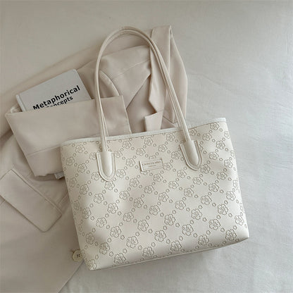 Floral Embossed Tote Bag Acalora