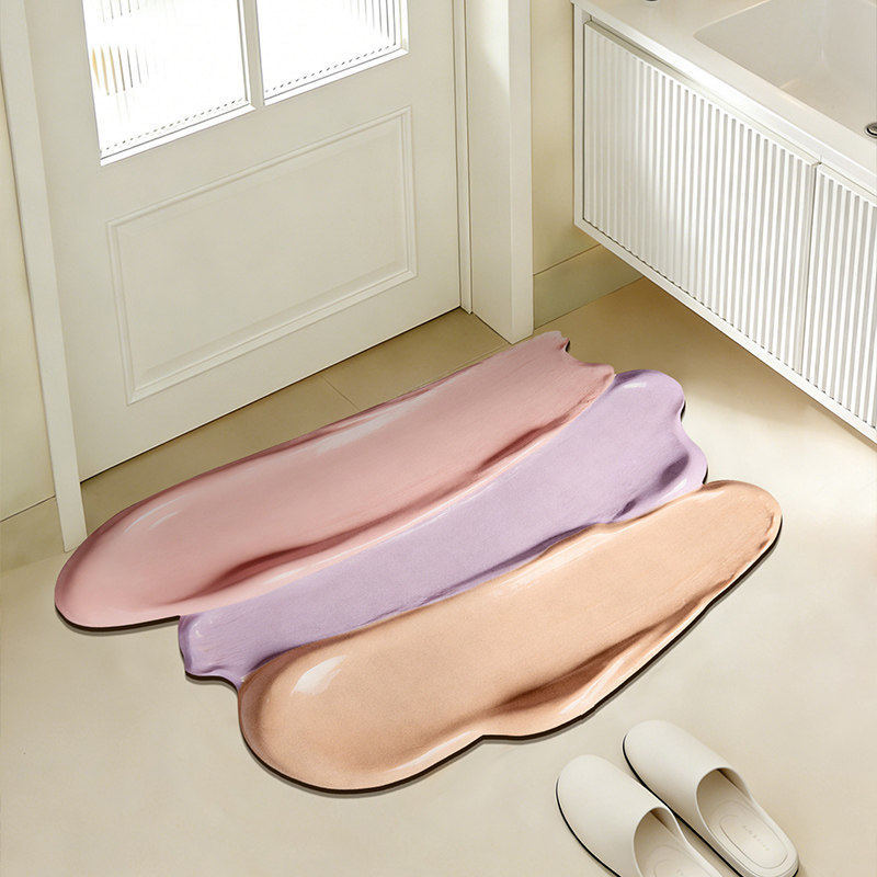 Playful Rainbow-Themed Bath Mat