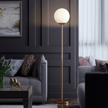 Modern Floor Lamp with Elegant Globe Shade