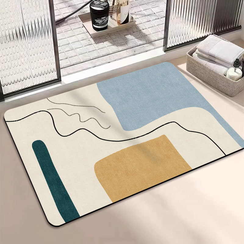 Contemporary Geometric Bath Rug Acalora