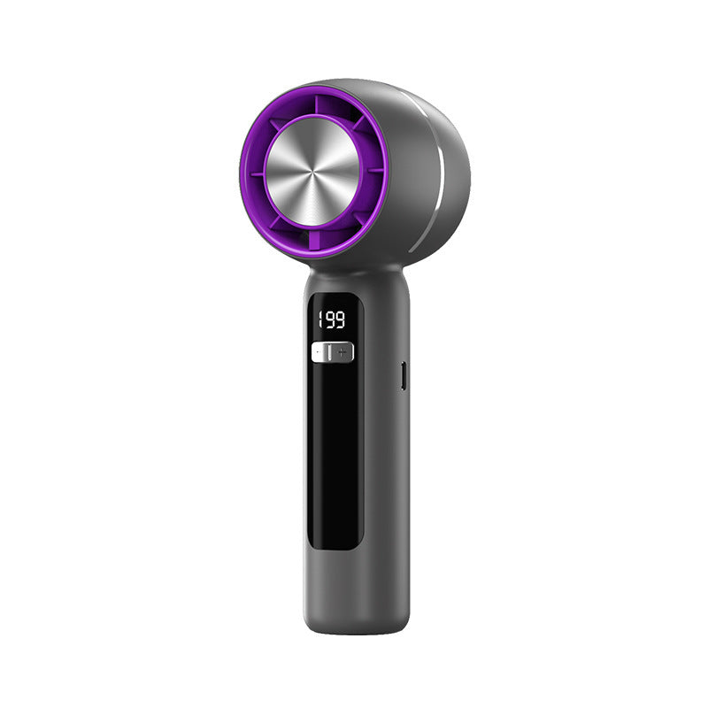 Ladies portable handheld fan with digital temperature display Bowlift