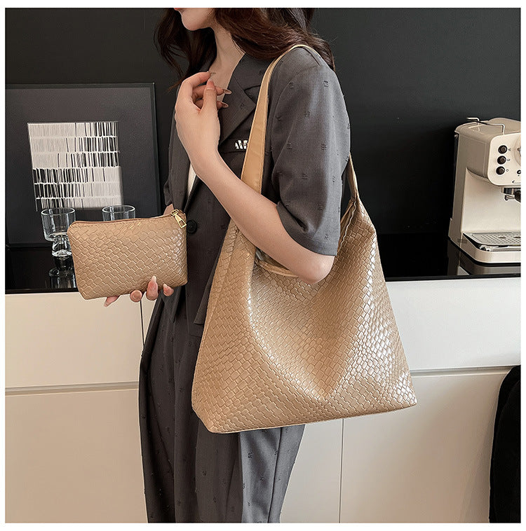 Woven Leather Shoulder Bag Acalora