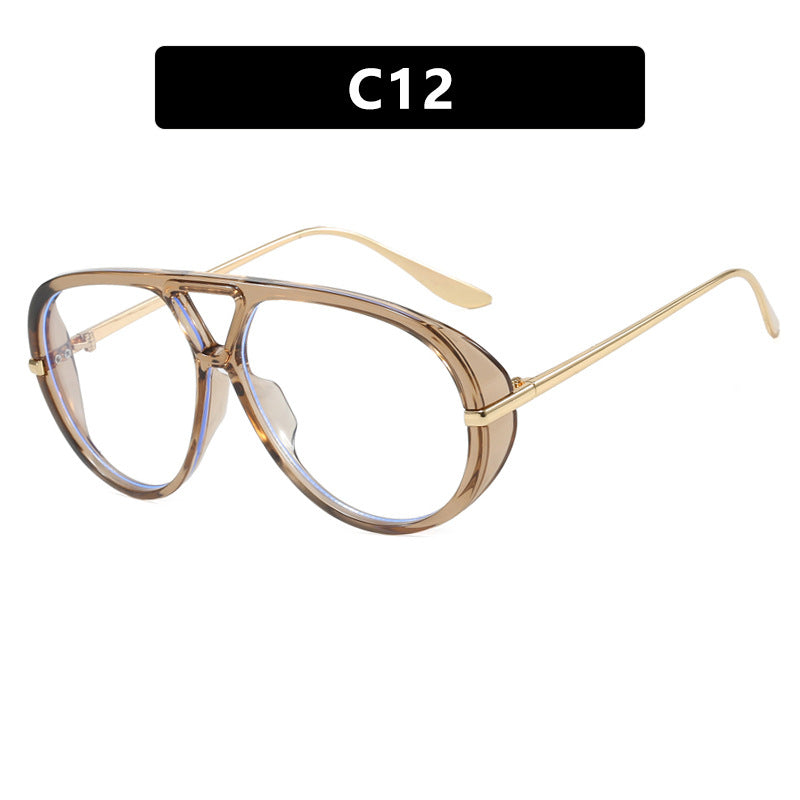 Women's oversized sunglasses with elegant plastic frame and mirrored lenses Karnz