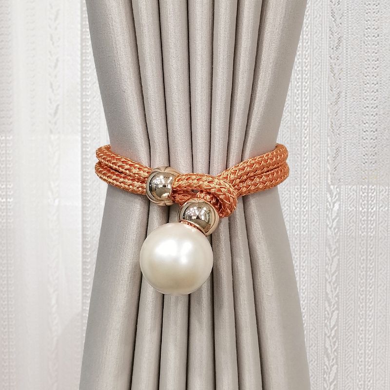 Elegant curtain tieback with decorative pearl Acalora
