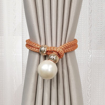 Elegant curtain tieback with decorative pearl Acalora