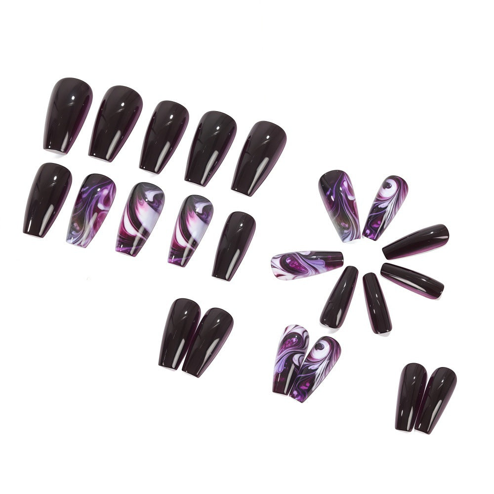 Artificial nails in modern marble design Acalora