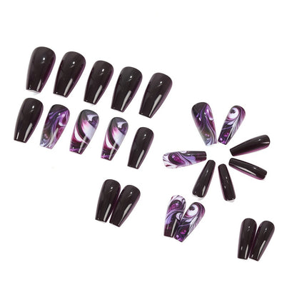 Artificial nails in modern marble design Acalora
