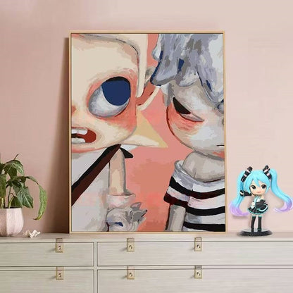 Playful Character Illustration Canvas Art