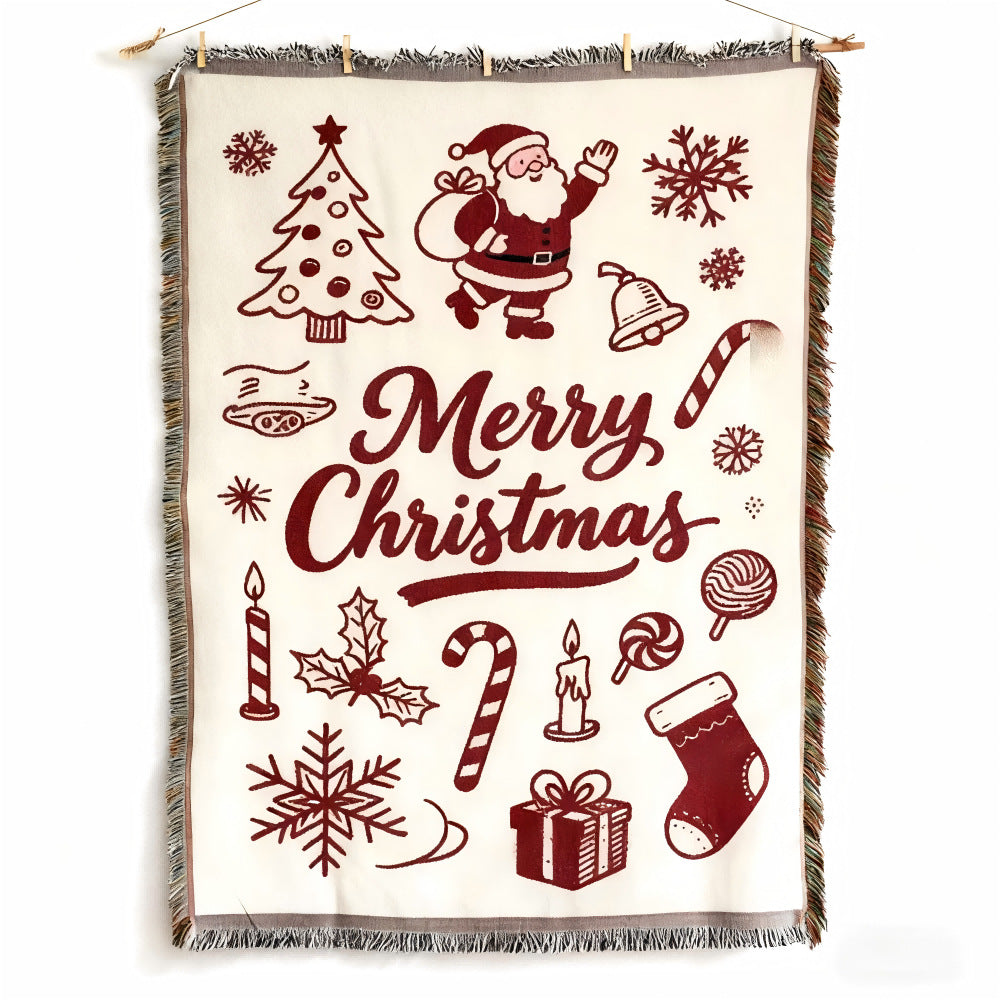 Festive Character-Themed Throw Blanket